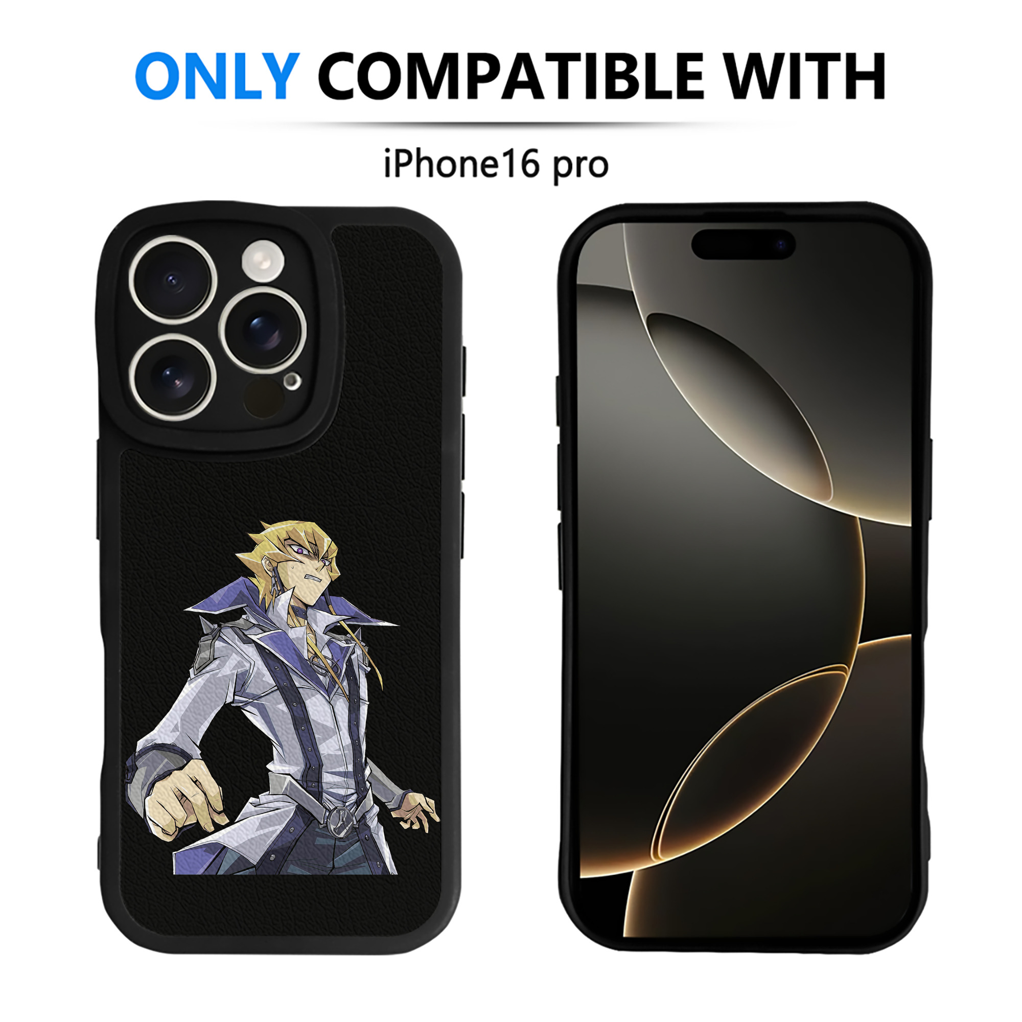 （画像用） 遊☆戯☆王 Yu-Gi-Oh! 【iPhone 16シリーズ対応】シリコンスマホケース（レザー調） 材質：シリコン